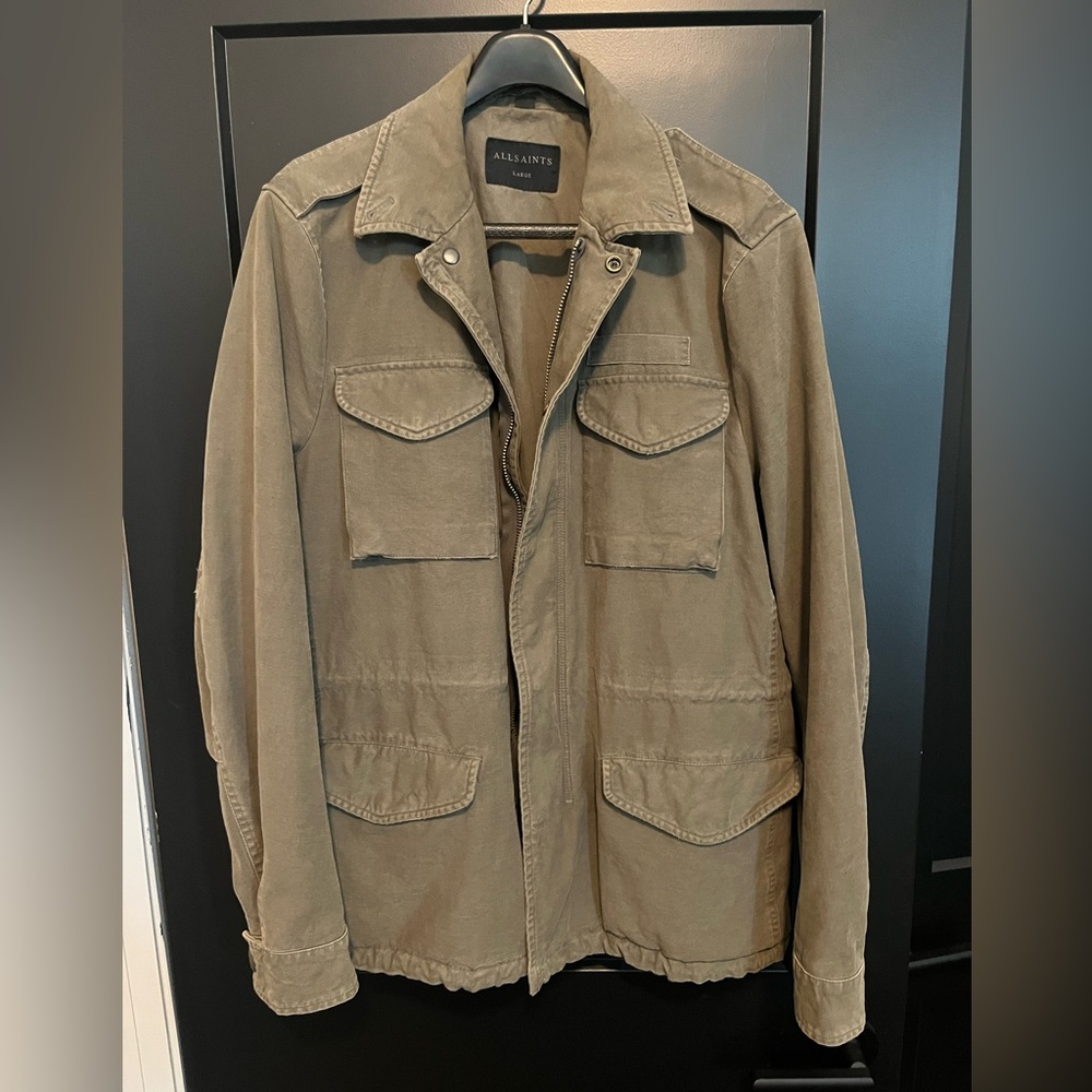 Allsaints Khaki Green Army Cargo Jacket